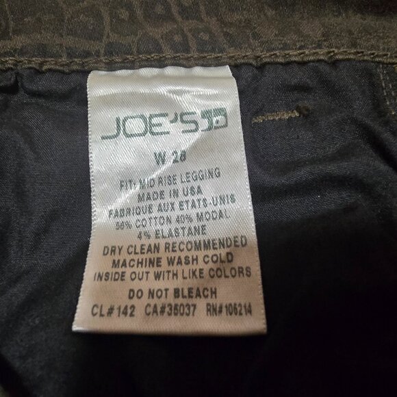 Women's Joe's Jeans Faux Crocodile Slim Fit SZ 28 - Midrise Legging Fit - Picture 9 of 10